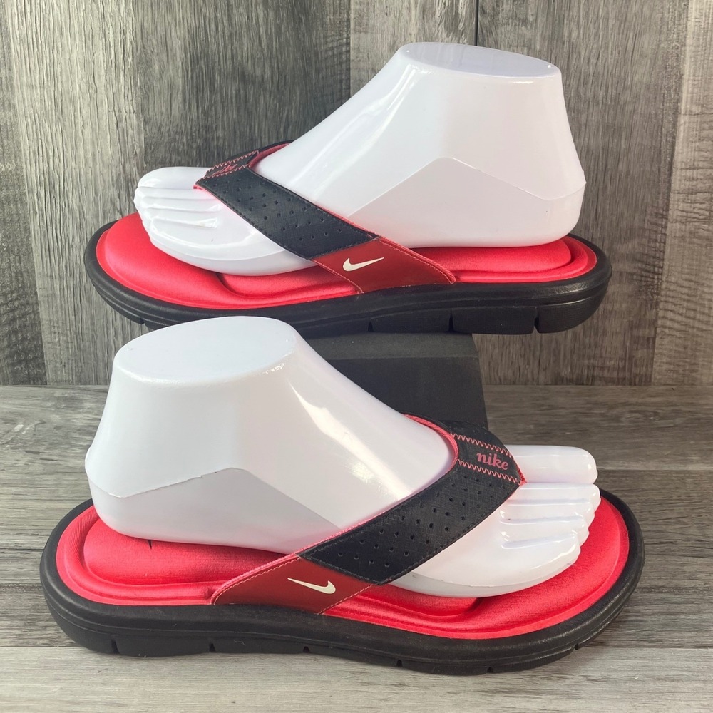 Nike Comfort Footbed Flip Flops Black Pink Thong Sandals Womens 8 316274-002